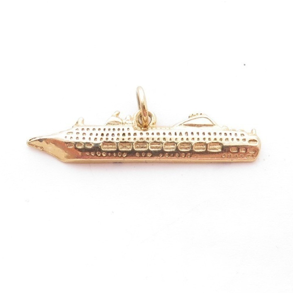 Gold Plated Cruise Ship Pendant Charm‎